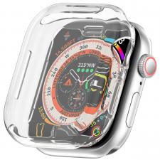 Carcasa cu protectie ecran BizonMobile Felipe compatibila cu Apple Watch 10 / 11 42mm, Transparent