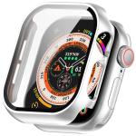 Carcasa cu protectie ecran din sticla securizata BizonMobile compatibila cu Apple Watch 10 / 11 42mm, Silver 2 - lerato.ro