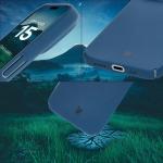 Carcasa Bizon Shell compatibila cu iPhone 15, Albastru 6 - lerato.ro