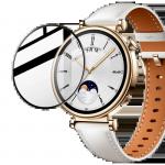 Folie sticla hibrid Bizon Glass Watch Edge Hybrid compatibila cu Huawei Watch GT 4 41 mm, Negru 3 - lerato.ro