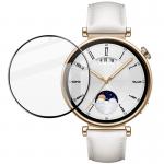 Folie sticla hibrid Bizon Glass Watch Edge Hybrid compatibila cu Huawei Watch GT 4 41 mm, Negru 6 - lerato.ro