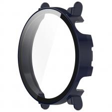 Gadgeturi, Carcasa cu protectie ecran din sticla securizata BizonMobile compatibila cu Huawei Watch GT 4 41 mm, Dark Blue, lerato.ro