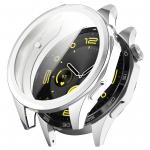 Carcasa cu protectie ecran BizonMobile Felipe compatibila cu Huawei Watch GT 4 46 mm, Silver 2 - lerato.ro