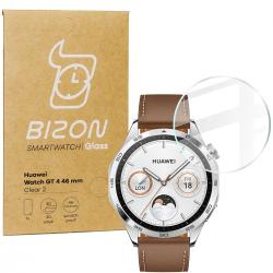 Folie sticla securizata Bizon Glass Watch Clear compatibila cu Huawei Watch GT 4 46mm, Transparent