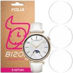 Set 3 folii de protectie Bizon HydroFlex compatibile cu Huawei Watch GT 4 41mm, Transparent 2 - lerato.ro