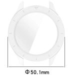 Carcasa cu protectie ecran din sticla securizata BizonMobile compatibila cu Xiaomi Watch S4 47mm, Transparent 3 - lerato.ro