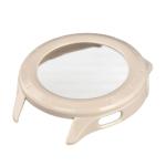 Carcasa cu protectie ecran din sticla securizata BizonMobile compatibila cu Xiaomi Watch S4 47mm, Bej 7 - lerato.ro
