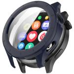 Carcasa cu protectie ecran din sticla securizata BizonMobile compatibila cu Xiaomi Watch S4 47mm, Dark Blue 2 - lerato.ro