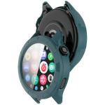 Carcasa cu protectie ecran din sticla securizata BizonMobile compatibila cu Xiaomi Watch S4 47mm, Verde 5 - lerato.ro