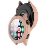 Carcasa cu protectie ecran din sticla securizata BizonMobile compatibila cu Xiaomi Watch S4 47mm, Roz 5 - lerato.ro