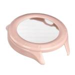 Carcasa cu protectie ecran din sticla securizata BizonMobile compatibila cu Xiaomi Watch S4 47mm, Roz 8 - lerato.ro