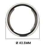 Carcasa cu protectie ecran BizonMobile Felipe compatibila cu Xiaomi Watch S4 41mm, Silver 3 - lerato.ro
