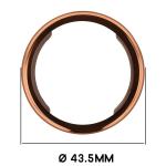 Carcasa cu protectie ecran BizonMobile Felipe compatibila cu Xiaomi Watch S4 41mm, Rose Gold 3 - lerato.ro
