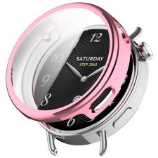 Gadgeturi, Carcasa cu protectie ecran BizonMobile Felipe compatibila cu Xiaomi Watch S4 41mm, Roz, lerato.ro
