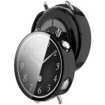 Carcasa cu protectie ecran din sticla securizata BizonMobile compatibila cu Xiaomi Watch S4 41mm, Negru 5 - lerato.ro