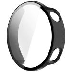Carcasa cu protectie ecran din sticla securizata BizonMobile compatibila cu Xiaomi Watch S4 41mm, Negru 4 - lerato.ro