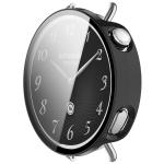 Carcasa cu protectie ecran din sticla securizata BizonMobile compatibila cu Xiaomi Watch S4 41mm, Negru 9 - lerato.ro