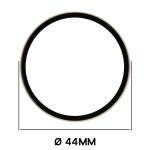 Carcasa cu protectie ecran din sticla securizata BizonMobile compatibila cu Xiaomi Watch S4 41mm, Bej 3 - lerato.ro