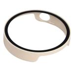 Carcasa cu protectie ecran din sticla securizata BizonMobile compatibila cu Xiaomi Watch S4 41mm, Bej 6 - lerato.ro