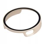 Carcasa cu protectie ecran din sticla securizata BizonMobile compatibila cu Xiaomi Watch S4 41mm, Bej 8 - lerato.ro