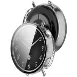 Carcasa cu protectie ecran din sticla securizata BizonMobile compatibila cu Xiaomi Watch S4 41mm, Transparent 5 - lerato.ro