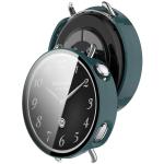 Carcasa cu protectie ecran din sticla securizata BizonMobile compatibila cu Xiaomi Watch S4 41mm, Verde 5 - lerato.ro