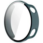 Carcasa cu protectie ecran din sticla securizata BizonMobile compatibila cu Xiaomi Watch S4 41mm, Verde 4 - lerato.ro