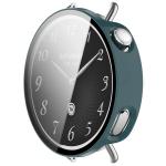Carcasa cu protectie ecran din sticla securizata BizonMobile compatibila cu Xiaomi Watch S4 41mm, Verde 6 - lerato.ro