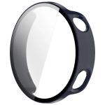 Carcasa cu protectie ecran din sticla securizata BizonMobile compatibila cu Xiaomi Watch S4 41mm, Dark Blue 4 - lerato.ro