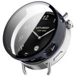 Carcasa cu protectie ecran din sticla securizata BizonMobile compatibila cu Xiaomi Watch S4 41mm, Dark Blue 2 - lerato.ro