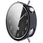 Carcasa cu protectie ecran din sticla securizata BizonMobile compatibila cu Xiaomi Watch S4 41mm, Dark Blue 7 - lerato.ro