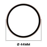 Carcasa cu protectie ecran din sticla securizata BizonMobile compatibila cu Xiaomi Watch S4 41mm, Roz 3 - lerato.ro