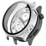 Carcasa cu protectie ecran BizonMobile Adamo compatibila cu Xiaomi Watch 5, Satin SIlver 2 - lerato.ro