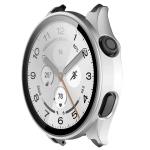Carcasa cu protectie ecran BizonMobile Adamo compatibila cu Xiaomi Watch 5, Satin SIlver 6 - lerato.ro