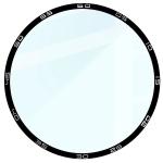 Folie sticla hibrid Bizon Glass Watch Edge Hybrid compatibila cu Xiaomi Watch S5 46 mm, Negru 4 - lerato.ro