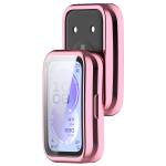 Carcasa cu protectie ecran BizonMobile Felipe compatibila cu Huawei Band 11, Roz 8 - lerato.ro