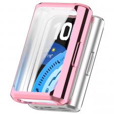 Accesorii bratara fitness, Carcasa cu protectie ecran BizonMobile Felipe compatibila cu Huawei Band 11 Pro, Roz, lerato.ro
