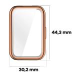Carcasa cu protectie ecran BizonMobile Felipe compatibila cu Huawei Band 11, Rose Gold 3 - lerato.ro