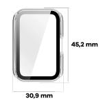 Carcasa cu protectie ecran BizonMobile Adamo compatibila cu Huawei Band 11, Transparent 3 - lerato.ro