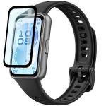 Folie sticla hibrid Bizon Glass Watch Edge Hybrid compatibila cu Huawei Band 11, Negru 6 - lerato.ro