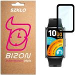 Folie sticla hibrid Bizon Glass Watch Edge Hybrid compatibila cu Huawei Band 11 Pro, Negru 2 - lerato.ro