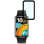 Folie sticla hibrid Bizon Glass Watch Edge Hybrid compatibila cu Huawei Band 11 Pro, Negru 5 - lerato.ro