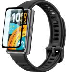 Folie sticla hibrid Bizon Glass Watch Edge Hybrid compatibila cu Huawei Band 11 Pro, Negru 6 - lerato.ro