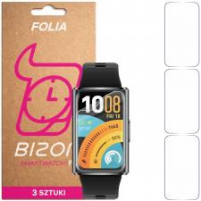 Accesorii bratara fitness, Set 3 folii protectie Bizon HydroFlex compatibile cu Huawei Band 11 Pro, Transparent, lerato.ro