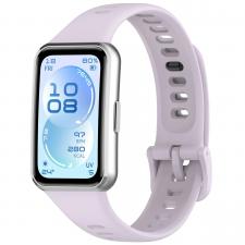 Accesorii bratara fitness, Curea din silicon BizonMobile compatibila cu Huawei Band 11 / 11 Pro, Light Purple, lerato.ro