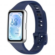 Accesorii bratara fitness, Curea din silicon BizonMobile compatibila cu Huawei Band 11 / 11 Pro, Dark Blue, lerato.ro