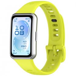 Curea din silicon BizonMobile compatibila cu Huawei Band 11 / 11 Pro, Lemon