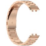 Curea din otel inoxidabil Bizon Strap Watch Aura compatibila cu Huawei Band 11 / 11 Pro, Rose Gold 7 - lerato.ro