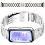 Curea din otel inoxidabil Bizon Strap Watch Aura compatibila cu Huawei Band 11 / 11 Pro, Silver 3 - lerato.ro