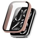Carcasa cu protectie ecran BizonMobile Adamo compatibila cu Xiaomi Smart Band 10 Pro, Roz 2 - lerato.ro